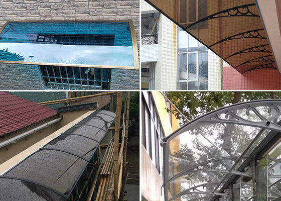 Polycarbonate Door Canopy Aluminum Canopies For Balcony