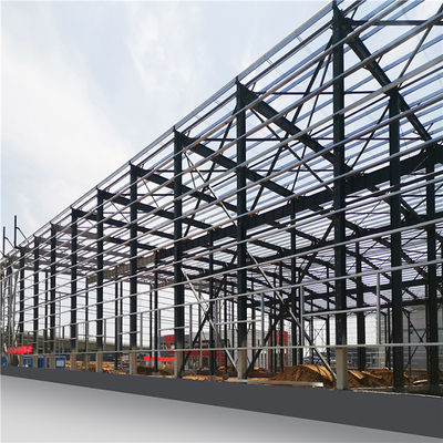 Design Modern Q235 Prefab Metal Warehouse , EPS Wall Prefabricated Steel Warehouse