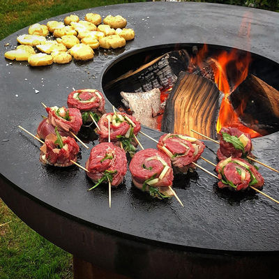 Barbecue Customized Assembly Outdoor Fire Pit Bbq Grill Corten Steel