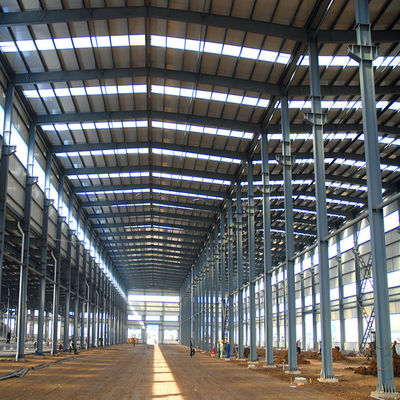 Customized 50mm Panel Steel Frame Warehouse Q235b Prefabricated