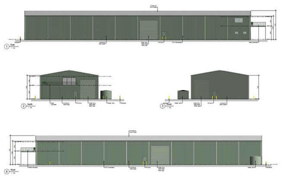 12m Length Steel Frame Warehouse Construction Eps Cladding System